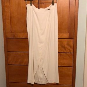 Ganni front slip midi skirt